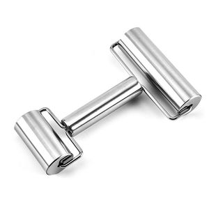 Rouleau à pâtisserie à double tête de vente chaude rouleau à pâtisserie de boulette d'acier inoxydable antiadhésif - Product Image 2