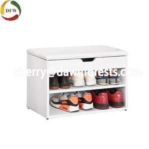 Modern Simple Lift up <strong>Shoe</strong> <strong>Rack</strong> with PU <strong>Seat</strong> <strong>Shoe</strong> Cabinet - Product Image 2