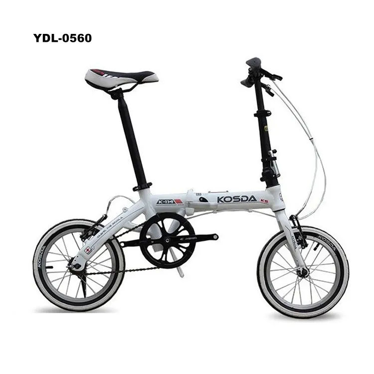 Rueda plegable de aleación de aluminio para bicicleta, rueda de 14 pulgadas, con luz compacta, de proveedor Chino
