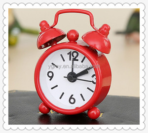 Réveil de bureau rond à cadran miniature en métal, petit réveil à double cloche pour <span class=keywords><strong>enfants</strong></span> - Product Image 5