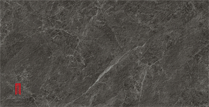 Carrelage de salle de bain en porcelaine effet béton, surface en pierre rocheuse, design noir - Product Image 3