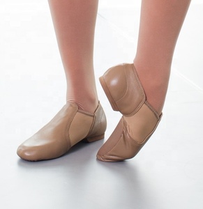 Scarpe da Jazz in Pelle Sintetica con Fodera in Cotone Elastico Slip-on Color Tan <span class=keywords><strong>per</strong></span> Bambini - Product Image 2