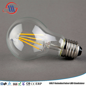 Bombilla de Filamento LED Vintage Haining <span class=keywords><strong>Mingshuai</strong></span> A60, Fuente de Luz de Vidrio Completo, 8w E27, Certificación CE, RoHS - Product Image 1