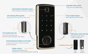Bluetooth vân tay RF mật khẩu thẻ điện tử thông minh rim khóa với TT khóa ứng dụng thông minh Chốt Cửa Khóa - Product Image 3