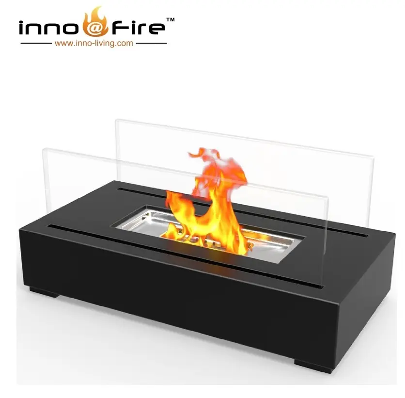 Inno में रहने वाले TT28 पोर्टेबल ग्लास चिमनी इथेनॉल आग गड्ढे टेबल