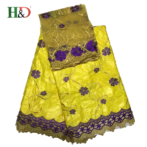 H & D 5 + 2 Top Usine <span class=keywords><strong>Pas</strong></span> <span class=keywords><strong>Cher</strong></span> Africain <span class=keywords><strong>Bazin</strong></span> Vêtements En Gros Organza <span class=keywords><strong>Tissu</strong></span> Avec Une Bonne Qualité - Product Image 1