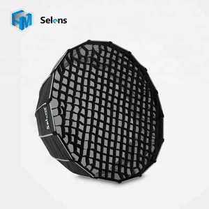 Selens Softbox Parabólico Profundo de 120cm y 16 Varillas con Montura Bowens, de Montaje Rápido, con Rejilla de Panal de Abeja y Modificador Eggcrate para Fotografía de Estudio OEM - Product Image 3