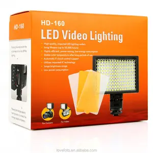 HD-160 LED الفيديو الضوئي ل dslr كاميرا/فيديو