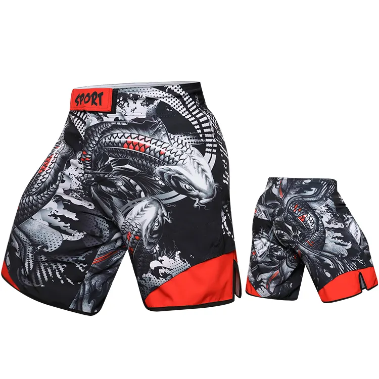 Faça seu próprio shorts mma masculino kick boxing atacado