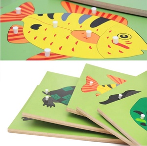 Personalizado educativos animales de dibujos animados botánica rompecabezas de madera - Product Image 5