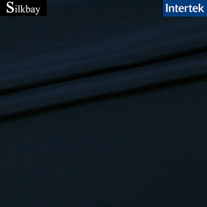 Tessuto in Crepe De Chine di seta pesante di colore nero 40mm - Product Image 4