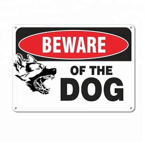 Vente flash : Plaque métallique personnalisée avec logo d'avertissement « Attention, Dobermann <span class=keywords><strong>Pinscher</strong></span> » pour jardin - Product Image 2