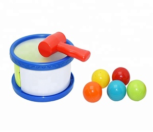Drôle de bébé pour l'éducation musique jeu jouet <span class=keywords><strong>tambour</strong></span> ensemble avec des boules - Product Image 3