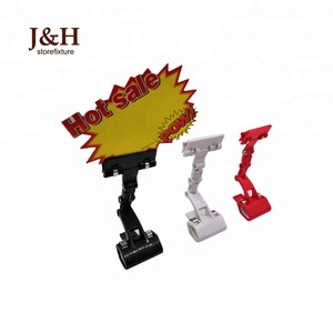 J & H Storefixture <span class=keywords><strong>prix</strong></span> d'usine coloré Double face en plastique <span class=keywords><strong>prix</strong></span> étiquette affichage Pop Clip pour supermarché publicité - Product Image 3