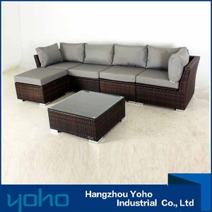 Lujo ronda rattan grande jardín uso 4 plazas sofá y muebles de mimbre al aire libre/tienda contenido - Product Image 3