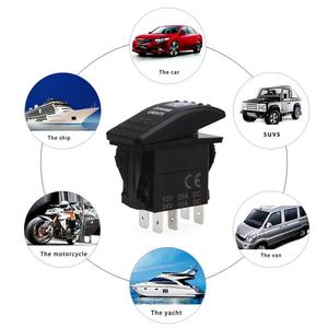 5 pin Zombie đèn Rocker chuyển DC 20A 12V-24V màu xanh LED IP68 đánh giá chu kỳ 10000 cơ khí cuộc sống - Product Image 3