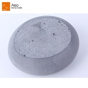 Bonne vente Conception Unique <span class=keywords><strong>Naturel</strong></span> Béton Ciment Oeuf En Forme De <span class=keywords><strong>Bougeoir</strong></span> pour La Maison De Décoration - Product Image 4