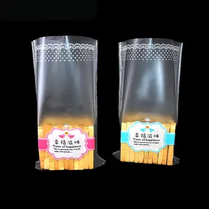 Frosted Food Grade PP Plastic Bakery Cookie Package Pouch Clear Self Adhesive Biscuit Slice Of Bread Packaging Bag