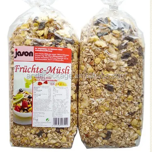 Muesli frutas 플라스틱 인쇄 식품 포장 가방