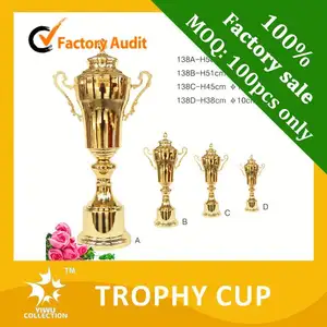 custom gold silver copper trophy,hugo award with wooden base,guangzhou mini trophy