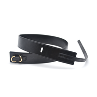 Carosung Custom Black Oil Wax PU Leder Mode 38mm Damen Taillen gürtel mit Gold D Ring Schnallen für Kleid