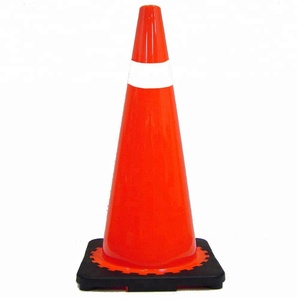 Conos de Tráfico de PVC Duraderos de Color Naranja para Advertencia Vial - Product Image 1
