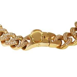 Vendita calda Pet Prodotto Logo Personalizzato 316L In Acciaio Inox <span class=keywords><strong>Grande</strong></span> <span class=keywords><strong>Cane</strong></span> Catena Cubana Oro Diamante di Cristallo <span class=keywords><strong>Collare</strong></span> di <span class=keywords><strong>Cane</strong></span> - Product Image 3