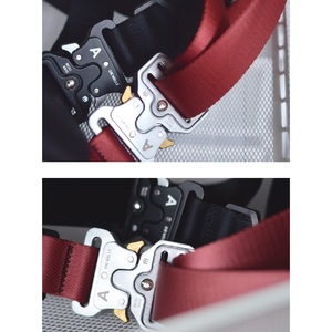 Cinturón táctico de nailon con logotipo personalizado de <span class=keywords><strong>Gina</strong></span>, rojo con metal de liberación rápida para cinturones de tela con hebilla, producto - Product Image 4