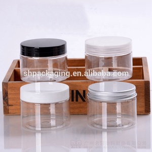 Pot à cookies en plastique transparent pet, récipient cosmétique de 150ml, avec couvercle en aluminium, de 150g, offre spéciale - Product Image 1