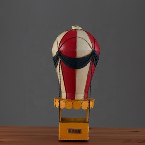 Vintage Ferro Metallo Artigianato Antico Metallo <span class=keywords><strong>di</strong></span> Arte Decorativa Hot Air Balloon Modello Prop Decorazione Del Mestiere Appeso Ornamento <span class=keywords><strong>Negozio</strong></span> - Product Image 2
