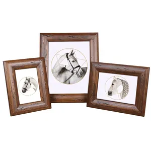 Solid Raw Wood Vintage Rustic Wooden Photo Frame For Picture A4 5 × 7 4 × 6 8 × 10 Wholesale