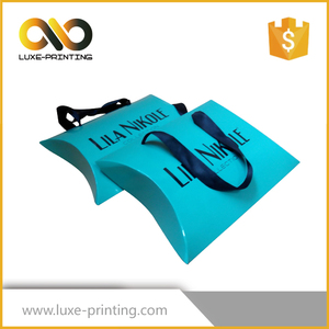 <span class=keywords><strong>Custom</strong></span> Made Recyclé Brun Kraft Papier Oreiller Boîte/Sac avec Logo Imprimé pour le Cadeau/Savon/Tissu/JewelryPackaging - Product Image 6