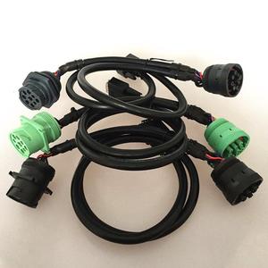 9 Pin Yeşil siyah Tip 2 Deutsch to OBD2 Y Splitter Kamyon GPS yeni Freightliner Western Star Kenworth - Product Image 2