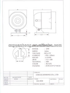 Sirene Speaker Klakson <span class=keywords><strong>Alarm</strong></span> Mobil 24V <span class=keywords><strong>6</strong></span> Nada 20W - Product Image 5