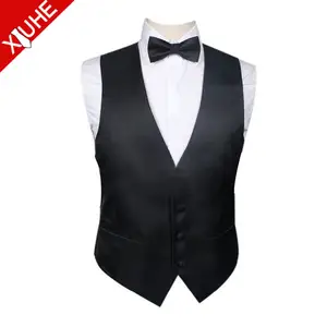 2019 Classic Style Unique Black Waiter Waistcoat