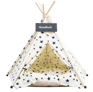 Hot Sale Hewan Peliharaan Dilipat Lembut Hangat Nyaman Hewan Peliharaan Teepee Kucing Tenda