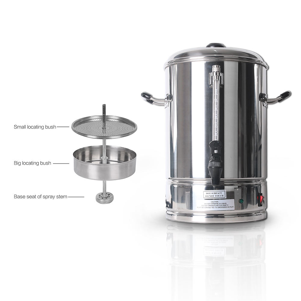 6L Stainless Steel Electric Coffee Percolator for Commercial Use
