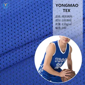 Huzhou Kain Jala Poliester Olahraga Triko Breathable 100% Poliester untuk Jersey dan Lapisan