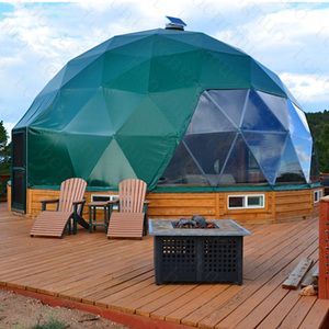 Verde <span class=keywords><strong>y</strong></span> lona DE PVC transparente 9 m tienda de La Bóveda Geodésica villa de proveedor de tienda de la bóveda - Product Image 1