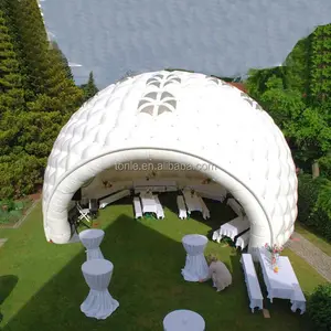 Tenda Golf Tiup Luar Ruangan, Tenda Kanopi Kubah Tiup Airdome Putih untuk Pernikahan