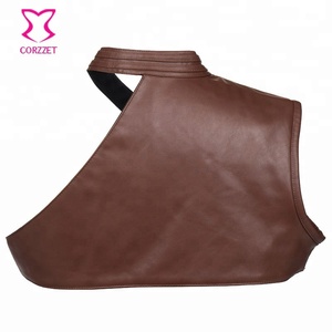 Corzzet Unisex Single Shoulder Synthetic Leather Collar <strong>Jacket</strong> Plus Size Vintage Gothic Clothing <strong>Punk</strong> <strong>Jacket</strong> for Rock Men &amp;Women - Product Image 6