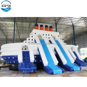 Tobogán inflable gigante Popular para piscina, tobogán inflable comercial para titanic en venta