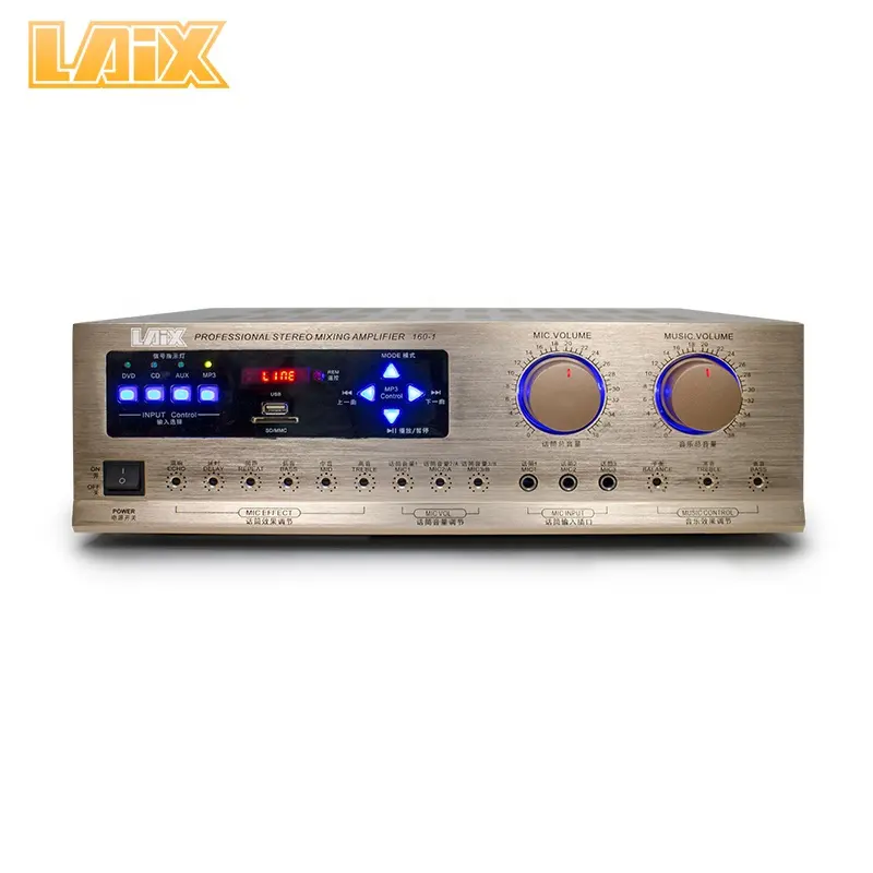Laix AV-160-1 Optical Cinema Theatre Subwoofer Amp Class A Studio Music DJ Theater Home Audio Power Amplifier