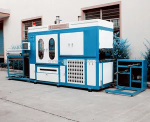 Penuh Otomatis Clamshell Vacuum Forming Machine (Kontrol Plc)