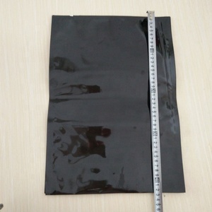 Black aluminum foil plastic vacuum 3 sides sealed bag for packaging