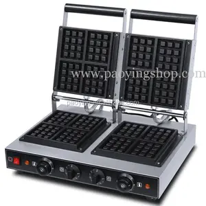 8 rebanada uso comercial no-stick 110 V 220 V eléctrico doble Bélgica Waffle Maker