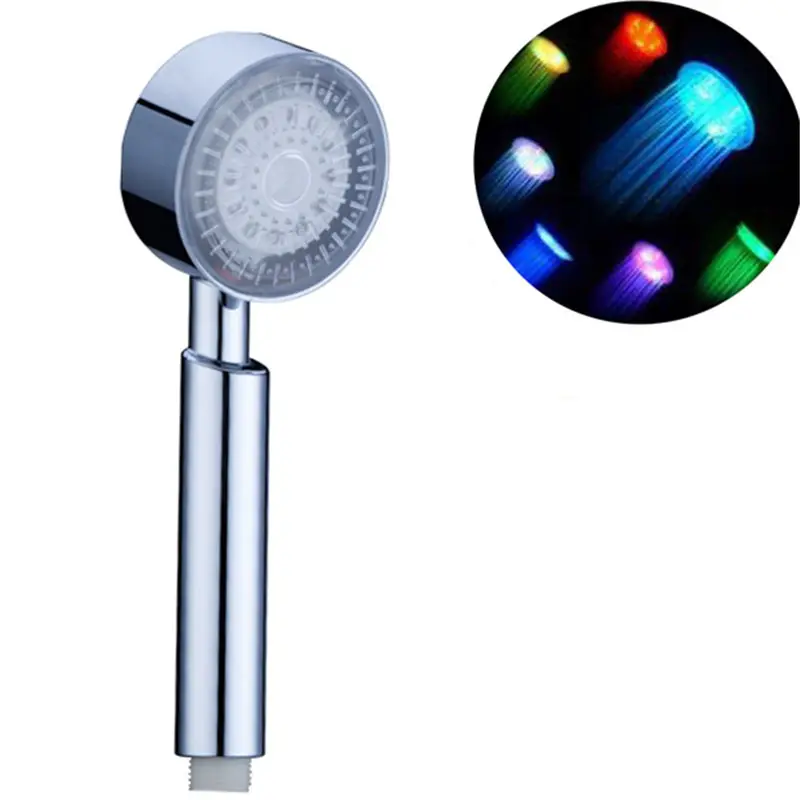 7 색 빠른 깜박이 LED 샤워 헤드 최고의 샤워 헤드 목욕 룸 다채로운 LED 샤워 헤드 판매