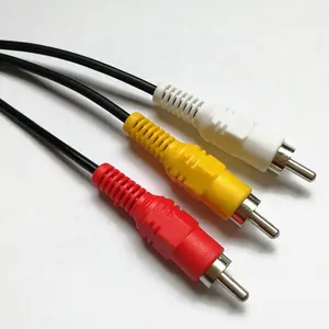 Kelas Tinggi Kualitas 3rca untuk 3RCA Male Audio Kabel Video