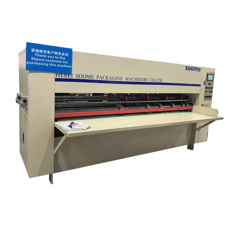 Fully automatic corrugated cardboard thin blade slitter scorer machine