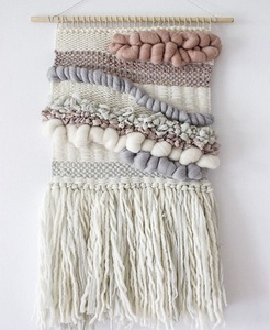 แขวนผนังทอสำหรับตกแต่งบ้านคริสต์มาสทำจากเชือกถัก100% งานตกแต่งผนังบ้านผ้าของขวัญ - Product Image 3